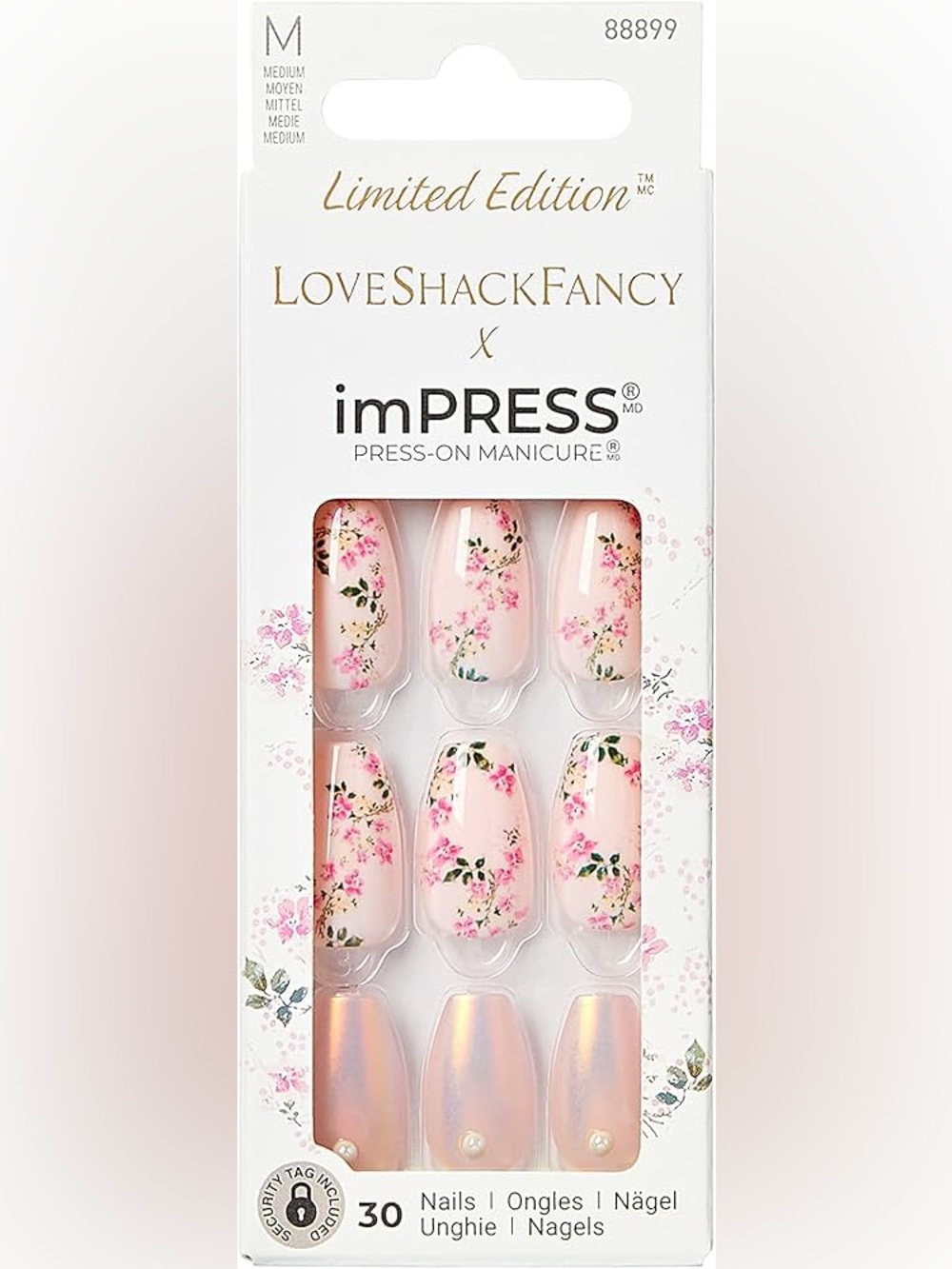 imPRESS LoveShack Fancy ‘Rosie Peach Sky’  Floral Press-On Nails